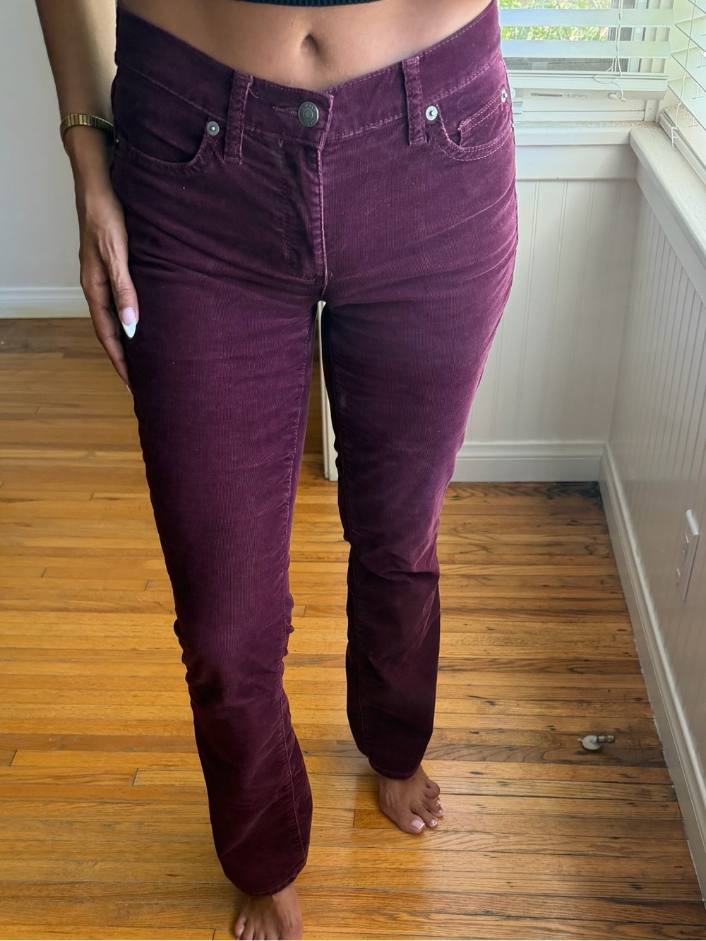 GAP Women's Straight Leg Jeans - Deep Plum
